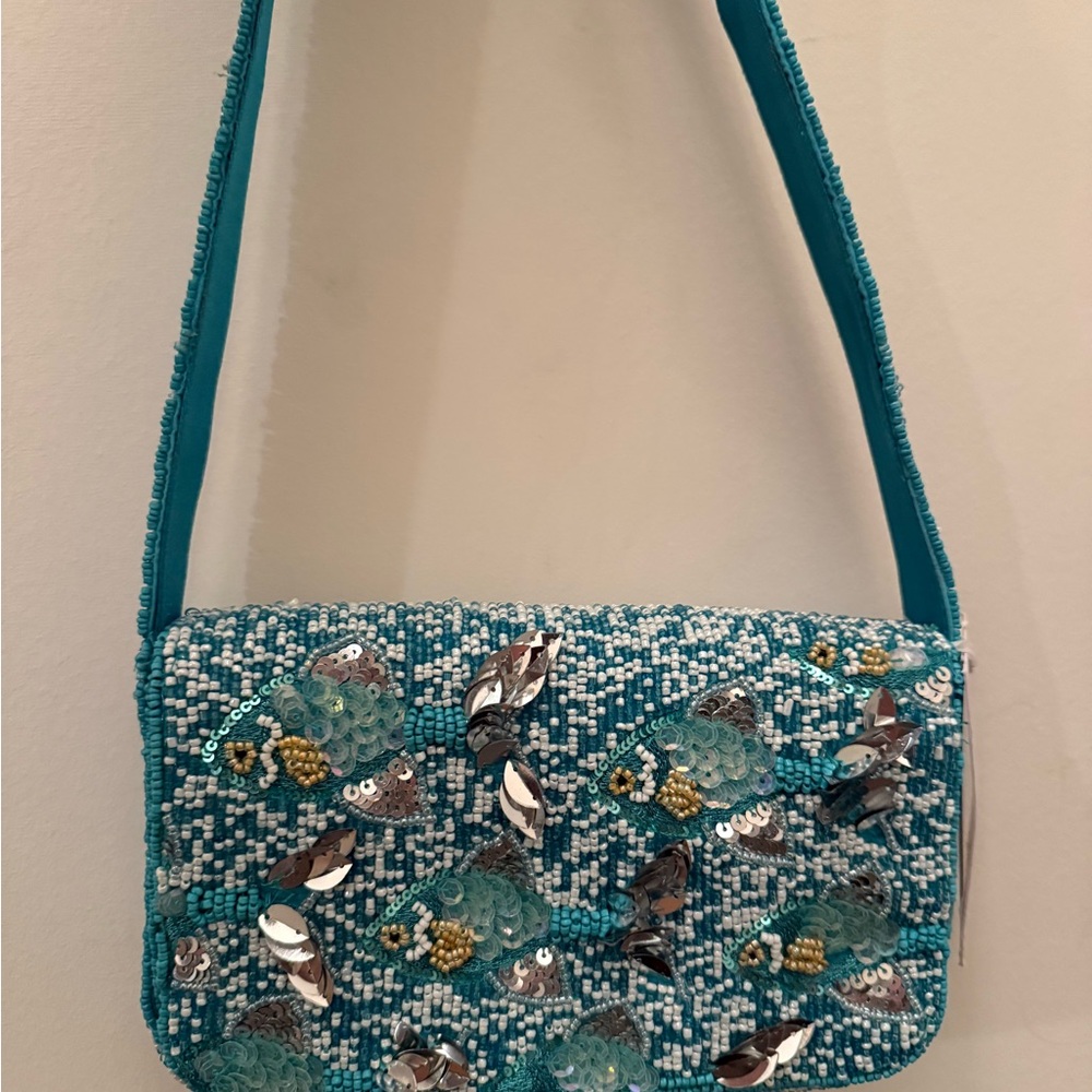 Handcrafted in India Fish Beaded Bag